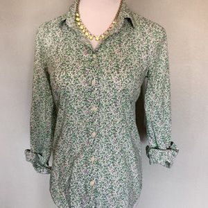 J. Crew Floral ‘perfect shirt’ size XS